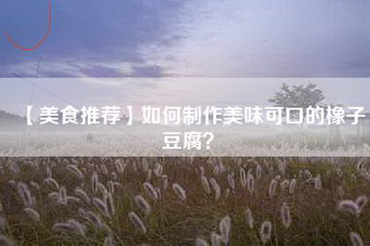 【美食推荐】如何制作美味可口的橡子豆腐？
