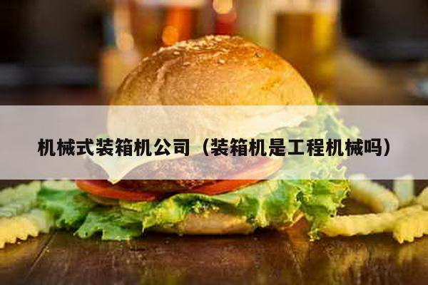 机械式装箱机公司（装箱机是工程机械吗）