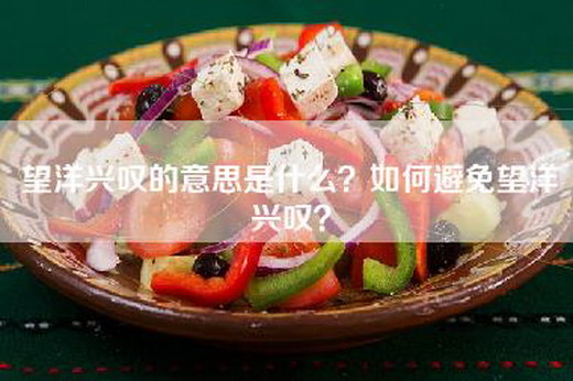 望洋兴叹的意思是什么？如何避免望洋兴叹？