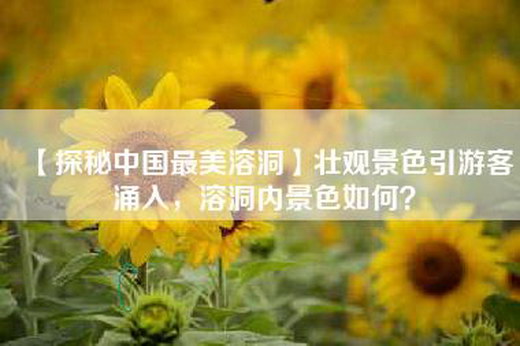 【探秘中国最美溶洞】壮观景色引游客涌入，溶洞内景色如何？