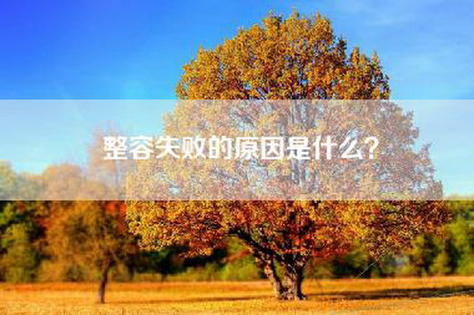 整容失败的原因是什么？