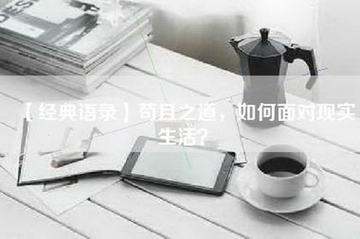 【经典语录】苟且之道，如何面对现实生活？
