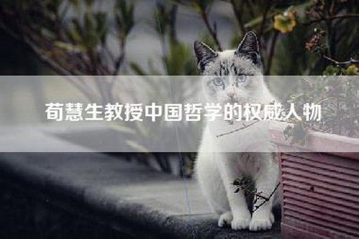 荀慧生教授中国哲学的权威人物