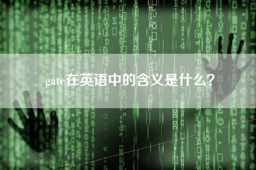 gate在英语中的含义是什么？